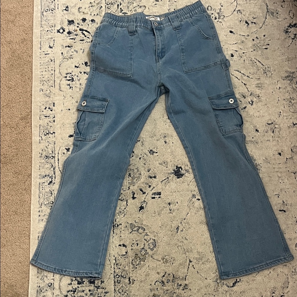 Blue Cargo Pants